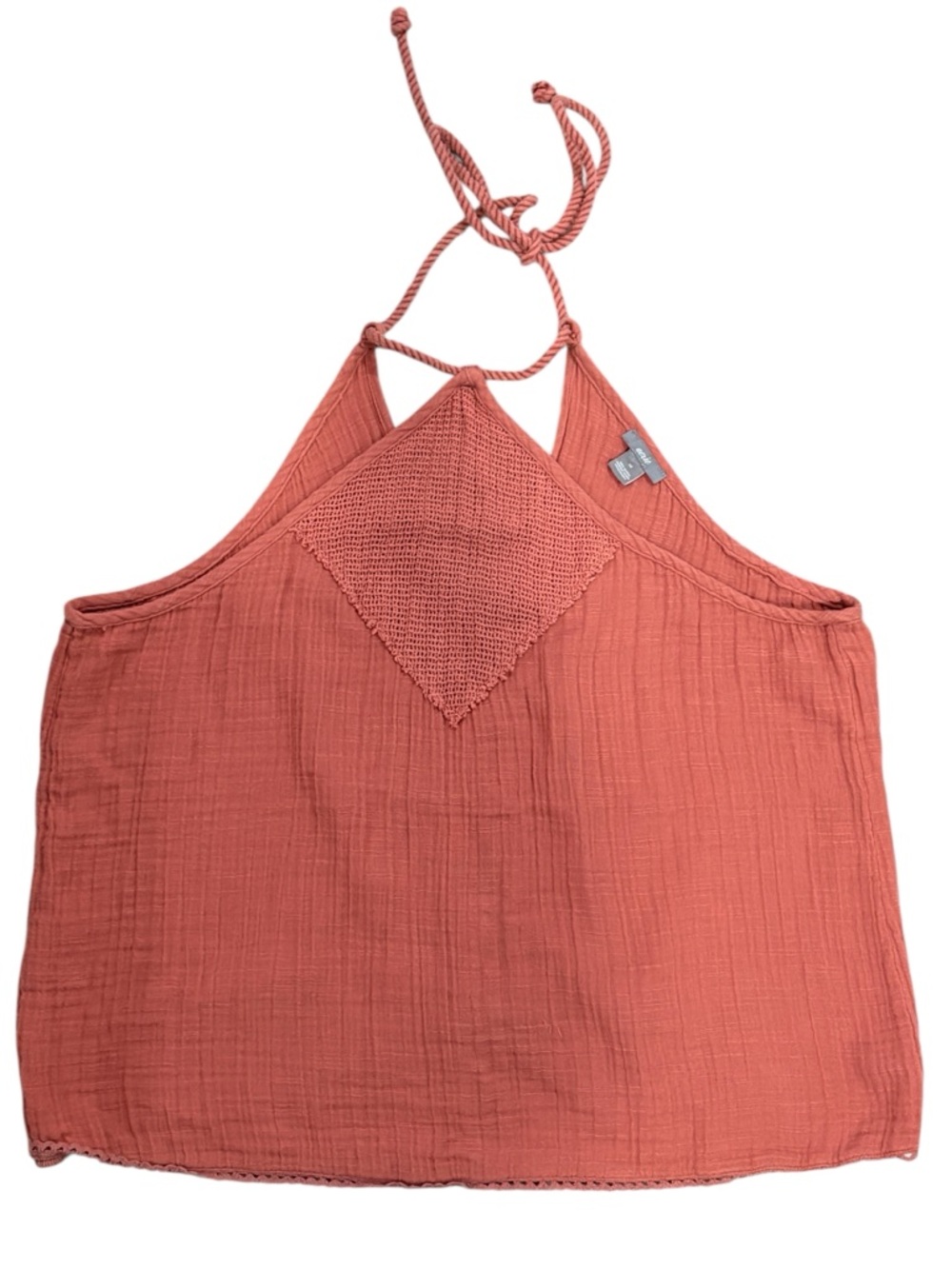 Aerie Rope Tie Halter Top in Mauve Medium